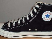2002 Made in Viet Name Black High Tops  Inside patch view of a right black made in Viet Nam high top.