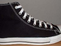 2005 Made in China Black High Top Chucks  Outside view of a right made in China black high top.