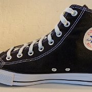 2018 Black High Top Chucks  Inside patch view of the black right high top.