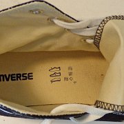 2018 Black High Top Chucks  Insole closeup view.