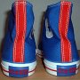 2-Tone Chucks  Royal blue and red 2tone high tops, new with tag, rear patch view.