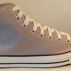 Light Purple High Top Chucks  Outside view of the light purple right high top.