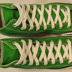 SCH47 Jungle Green High Top Chucks  Top view of the SCH47 Jungle Green high tops.