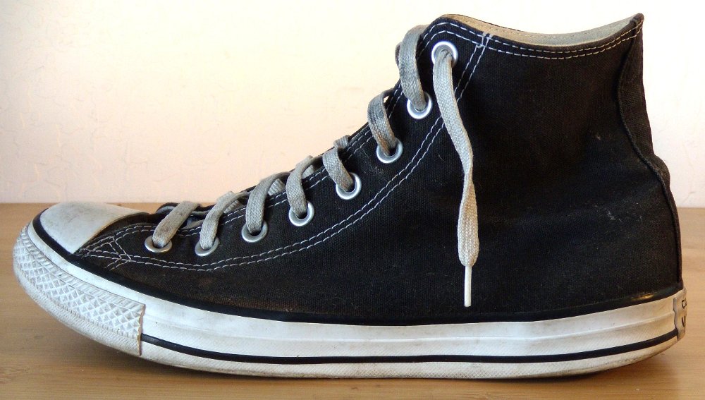 WWH05 Well Worn Black High Top Chucks