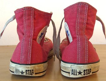 wwwh12jesterredhi5  Rear view of the well worn Jester Red high tops.