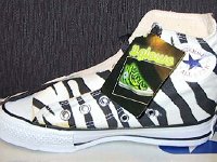 Chucks With Animal Print Uppers  New zebra print glow in the dark high top, with tag.