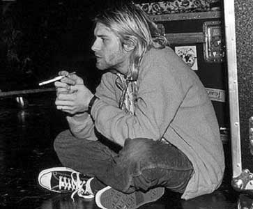 Kurt Cobain wearing black chucks
