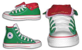 green and red rolldown chucks