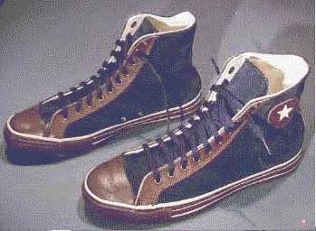 The original sneakers were made of rubber and plain brown canvas