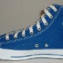 Blue High Top Chucks  Inside patch view of a right royal blue high top.