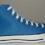 Blue High Top Chucks  Outside view of a right Victoria blue high top.