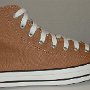 Brown High Top Chucks  Outside view of a right tannin high top.