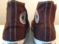 Burnt Umber High Top Chucks  Rear view of burnt umber high tops.