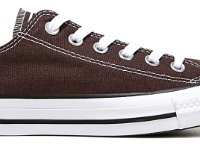 Burnt Umber Low Top Chucks  Outside view of a right burnt umber low top.