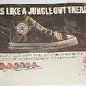 Camouflage Chucks  Advertisment for green camouflage high tops.