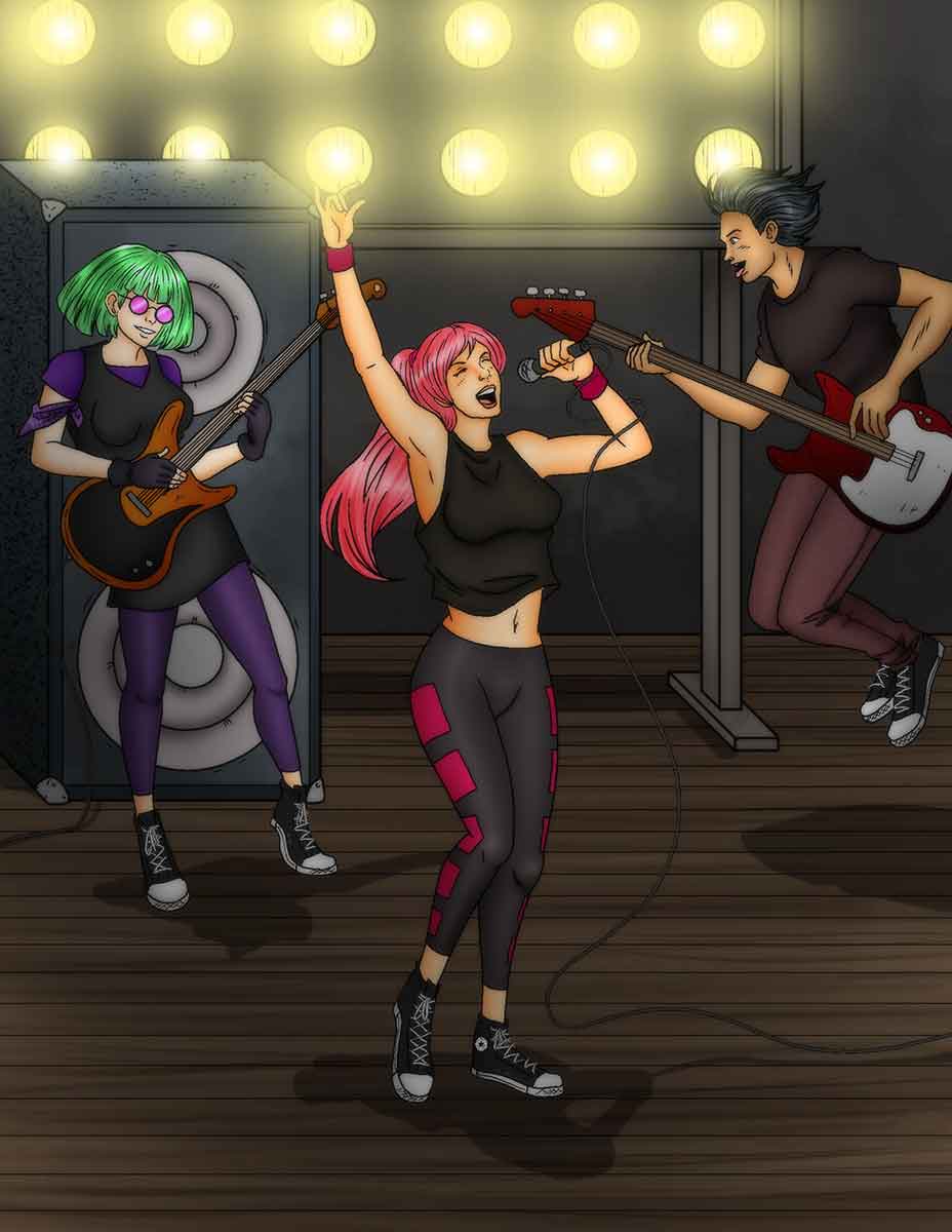 Rock Concert cartoon