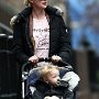 Celebrities Wearing Black Chucks  Gretchen Mol pushes baby Ptolemy John Williams in a stroller in the West Village, NYC