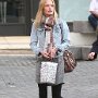 Celebrities Wearing Black Chucks  Kate Bosworth takes a walk after lunching at Pastis in NYC.