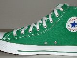 Celtic Green HIgh Top Chucks  Celtic green high top, right inside patch view.