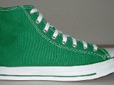 Celtic Green HIgh Top Chucks  Celtic green high top, right outside view.