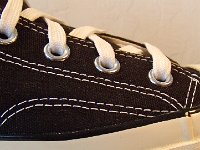Chuck '70 Black High Tops  Close up of the side stitching on a  Chuck '70 black high top.