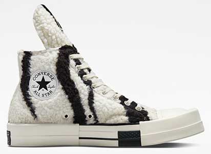 White and black TURBODRK Chuck 70 high top