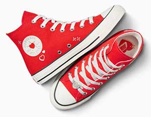 Valentine's Day red high tops