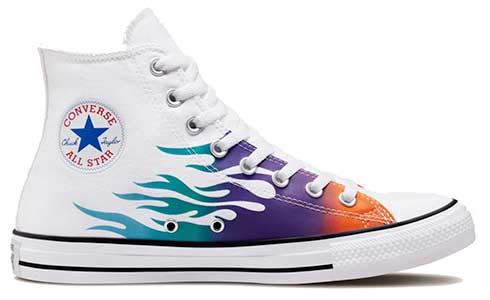Chuck Taylor All Star White Archive Flames high top
