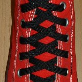 Black Classic Shoelaces  Red high top with black shoelaces