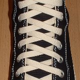 Natural Classic Laces  Black high top with natural laces.