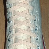 Natural Classic Laces  Unbleached white high top with natural laces.