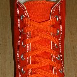 Orange Classic Shoelaces  Orange high top with orange laces.