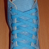 Sky Blue Classic Shoelaces  Carolina blue high top with sky blue laces.