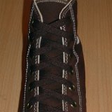 Classic Brown Shoelaces  Chocolate brown high top with brown laces.