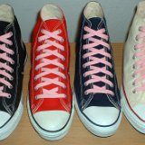 Classic Pink Shoelaces  Core color chucks with pink laces.