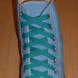 Classic Teal Shoelaces  Carolina blue high top with teal laces.