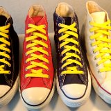 Classic Yellow Shoelaces  Core high tops with classic yellow laces.