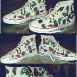Collectors Items  Collage of vintage camouflage high tops.
