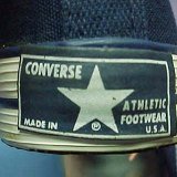 Collectors Items  Rear heel patch for a Converse "Coach" navy low cut shoe.