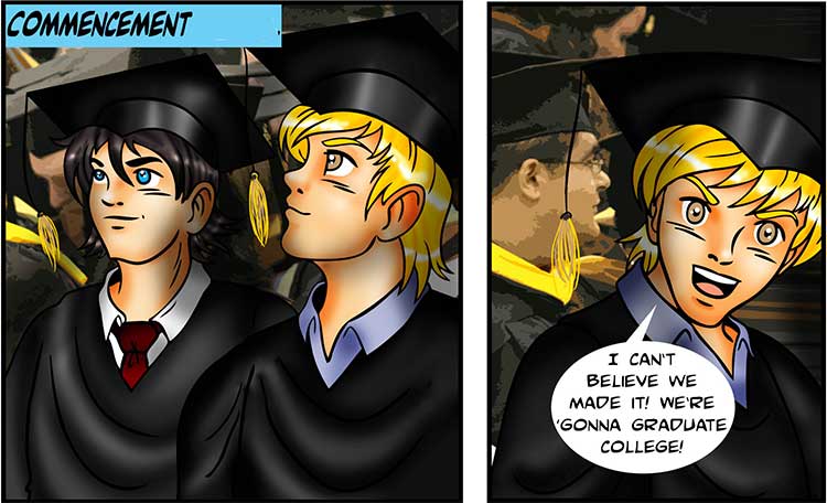 Graduation comic strip part 1