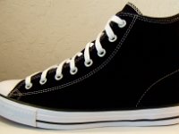 CTAS Cons Black High Tops  Outside view of a left CTAS Cons black high top.