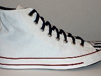 Contrast High Top Chucks  Outside view of a right contrast high top.