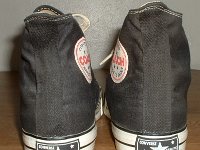 Converse Vintage Shoes  Rear view of Converse Coach black high tops.