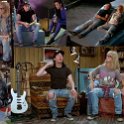 Wayne’s World  Everyone remembers the set of Wayne’s World in Wayne’s (Michael Myers) basement. You see Wayne and his sidekick Garth (Dana Carvey) very much into the heavy metal scene defined by their torn Levis and black high top chucks.