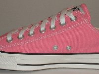 Core Pink Low Cut Chucks  Inside view of a right pink low cut.
