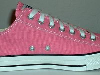 Core Pink Low Cut Chucks  Inside view of a left pink low cut.