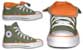 green and orange foldover high tops