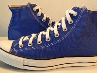 Dazzling Blue High Top Chucks  Outside view of dazzling blue high top chucks