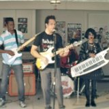 Chucks in the Film Detention  Band performing in an alternate world.