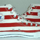 Flag Pattern Chucks  Inside patch views of stars and bars high tops.